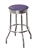 Bar Stool 29" Tall Chrome Finish Retro Style Backless Stool with a Lavender Glitter Vinyl Covered Swivel Seat Cushion