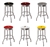 Porsche Themed Bar Stool 24" or 29" Retro Style Chrome Stool with Colored Vinyl Swivel Seat Cushion