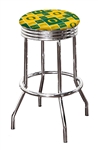 Bar Stool 24" or 29" Tall Featuring a Ducks Football Team Logo Fabric Covered Swivel Seat Cushion