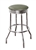 Bar Stools Set of 3 - 24" Tall Chrome Finish Retro Style Backless Stool with an Silver Glitter Vinyl Covered Swivel Seat Cushion