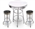 barstools chrome table black white round bar stools stool swivels foot rest ring cushion seat cave man chair chairs diner metal dining finish pad padded pub pubstools restaurant