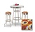 36" Tall Chrome Bar Table & 2 Washington Redskins NFL Fabric Seat Barstools