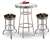 3 Piece Chrome Bar Table Set with 2 Chrome San Francisco Giants MLB Fabric Seat Barstools