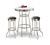 barstools chrome table black white round bar stools stool swivels foot rest ring cushion seat cave man chair chairs diner metal dining finish pad padded pub pubstools restaurant