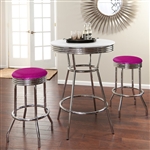 barstools chrome table black white round bar stools stool swivels foot rest ring cushion seat cave man chair chairs diner metal dining finish pad padded pub pubstools restaurant