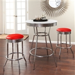 barstools chrome table black white round bar stools stool swivels foot rest ring cushion seat cave man chair chairs diner metal dining finish pad padded pub pubstools restaurant