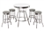 Custom Bar Table Pub Set Barstool Barstools Stool Stools White Vinyl Retro Chrome Hardwood Top Traditional Soda Fountain Style kitchen table set dorm table set dining table set furniture man cave mancave dark gray dark grey