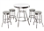 Custom Bar Table Pub Set Barstool Barstools Stool Stools White Vinyl Retro Chrome Hardwood Top Traditional Soda Fountain Style kitchen table set dorm table set dining table set furniture man cave mancave light gray light grey