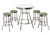 Custom Bar Table Pub Set Barstool Barstools Stool Stools White Vinyl Retro Chrome Hardwood Top Traditional Soda Fountain Style kitchen table set dorm table set dining table set furniture man cave mancave pale celery green