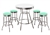 Custom Bar Table Pub Set Barstool Barstools Stool Stools White Vinyl Retro Chrome Hardwood Top Traditional Soda Fountain Style kitchen table set dorm table set dining table set furniture man cave mancave