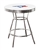 MLB White and Chrome 42" Tall Toronto Blue Jays Team Logo Themed Bar Pub Table with a Glass Top Option