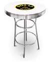 New Vintage Gasoline Themed 42" Tall Chrome Metal Bar Table with White Table Top Featuring Polly Gas Logo Theme!