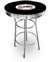 New Vintage Gasoline Themed 42" Tall Chrome Metal Bar Table with Black Table Top Featuring Hot Rod Premium Logo Theme!