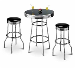 Bar Table Pub Set Barstool Barstools Stool Stools Metal Black Black Bar Table bistro table set kitchen table sets apartment table dorm table set man cave mancave