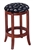 1 - 24" Tall Wood Bar Stool with a Cherry Finish Featuring a Lions Nittany Football Team Logo Fabric Covered Swivel Seat Cushion