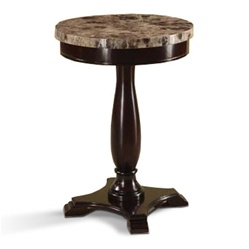 Marble Veneer Round Espresso End Table Plant Lamp Stand Table Living Room wood wooden accent table apartment accent table wood wooden furniture  living room end table side table traditional modern bedroom living room furniture nightstand accent table