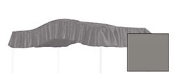 Start a new tradition or carry on an old one with this special, custom made, solid gray, twin size canopy.  Dimensions are approximately 44" wide x 89" long with a 10" drop on the ruffle.