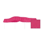 Start a new tradition or carry on an old one with this special, custom made, twin size, Hot Pink Eyelet canopy.  Dimensions are approximately 44" wide x 89" long with a 10" drop on the ruffle.