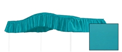 Start a new tradition or carry on an old one with this special, custom made, solid turquoise, twin size canopy.  Dimensions are approximately 44" wide x 89" long with a 10" drop on the ruffle.