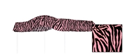 Twin Size Pink and Black Zebra Print Velboa Canopy Fabric Top  canopy bed  fabric canopy  bedroom  canopy  bed canopies  girls bed canopy  bed canopy fabric