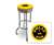 New 24" Tall Chrome Swivel Seat Bar Stool featuring Polly Gas Theme with Yellow Seat Cushion