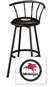 New 24" Tall Black Swivel Seat Bar Stool featuring Mobil Gas Theme with Black Seat Cushion