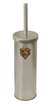 New Brushed Aluminum Finish Toilet Brush and Holder featuring Chicago Bears NFL Team Logo