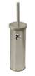 New Brushed Aluminum Finish Toilet Brush and Holder featuring Atlanta Falcons NFL Team Logo