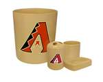 New 4 Piece Bathroom Accessories Set in Beige featuring Arizona Diamondbacks MLB Team logo!