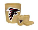 New 4 Piece Bathroom Accessories Set in Beige featuring Atlanta Falcons NFL Team Logo