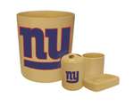 New 4 Piece Bathroom Accessories Set in Beige featuring New York Giants NFL Team Logo