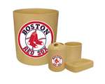 New 4 Piece Bathroom Accessories Set in Beige featuring Boston Red Sox MLB Team logo!