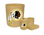 New 4 Piece Bathroom Accessories Set in Beige featuring Washington Redskins Helmet NFL Team Logo