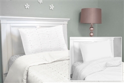Twin/Full Reversible Comforter & Pillow Case Set-Choose from Pink/Pink Eyelet or White/White Eyelet  canopy bed  fabric canopy  bedroom  canopy  bed canopies  girls bed canopy  bed canopy fabric