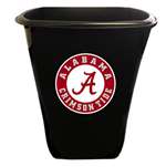 New Black Finish Trash Can Waste Basket featuring Alabama Crimson Tide NCAA Team Logo