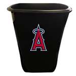 New Black Finish Trash Can Waste Basket featuring Anaheim Angels MLB Team Logo