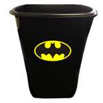 New Black Finish Trash Can Waste Basket featuring Batman Logo