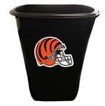 New Black Finish Trash Can Waste Basket featuring Cincinatti Bengals Helmet NFL Team Logo