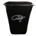 New Black Finish Trash Can Waste Basket featuring Black Iguana Logo
