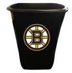 New Black Finish Trash Can Waste Basket featuring Boston Bruins NHL Team Logo