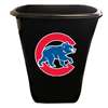 New Black Finish Trash Can Waste Basket featuring Chicago Cubs MLB Team Logo