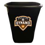New Black Finish Trash Can Waste Basket featuring Houston Dynamo MLS Team Logo