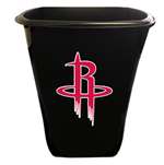 New Black Finish Trash Can Waste Basket featuring Houston Rockets NBA Team Logo