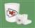 New 4 Piece Bathroom Accessories Set in White featuring Kansas City Chiefs NFL Team Logo