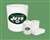 New 4 Piece Bathroom Accessories Set in White featuring New York Jets NFL Team Logo