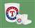 New 4 Piece Bathroom Accessories Set in White featuring Texas Rangers MLB Team logo!