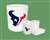 New 4 Piece Bathroom Accessories Set in White featuring Houston Texans NFL Team Logo