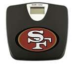 Black Finish Digital Scale Round Toilet Seat w/San Francisco 49ers NFL Logo