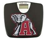 Black Finish Digital Scale Round Toilet Seat w/Alabama Crimson Tide NCAA Logo