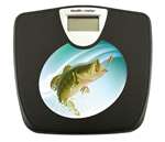 Black Finish Digital Scale Round Toilet Seat w/Bass Logo